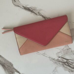 Chloe Tricolor Leather Envelope Wallet